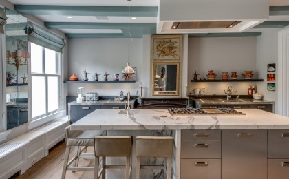 Moderne keuken in rijksmonument Moderne keuken in rijksmonument